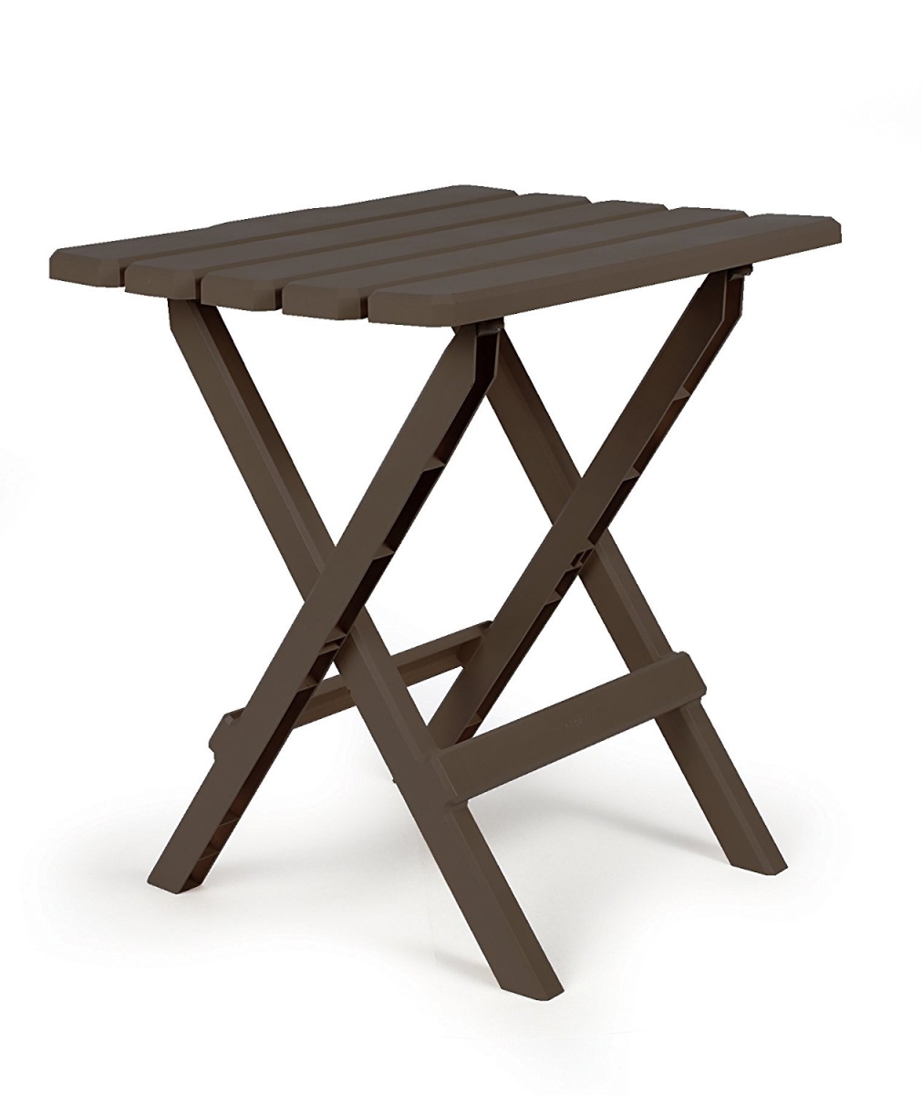 Quick Folding Adirondack Side Table, Large - Brown