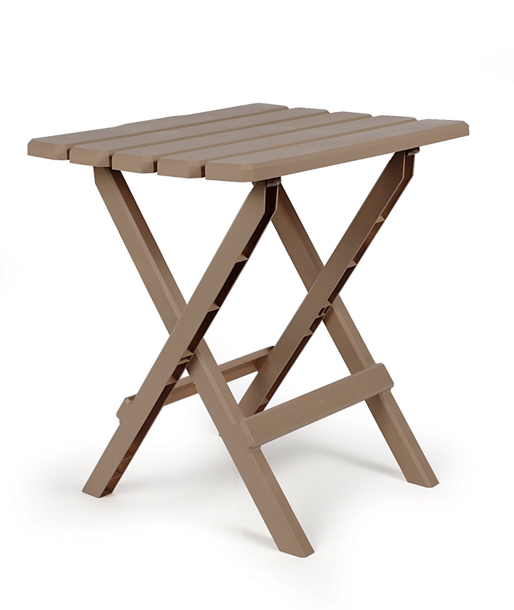 Large Quick Folding Adirondack Side Table - Champagne Taupe