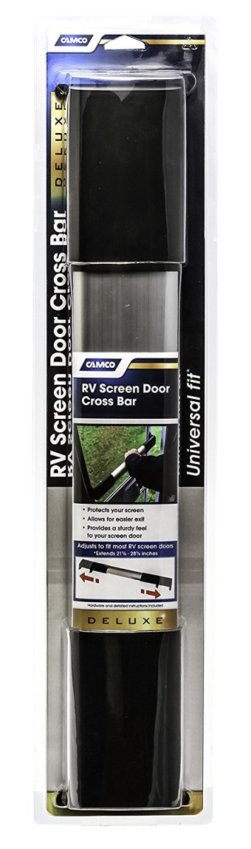 Black Wide RV Screen Door Cross Bar