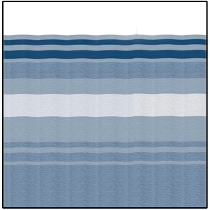 C6F-JU178E00 16-2 ft. Colorado-1 PC Ocean Blue Dune Stripe-White