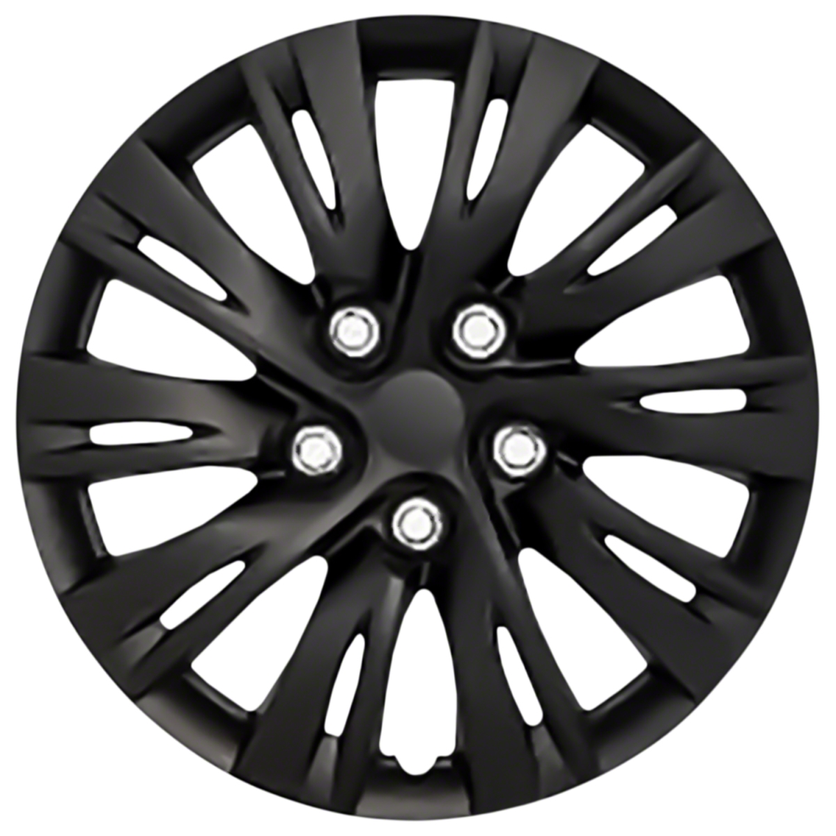 16", 10 Split Spoke, Gloss Black, Plastic, Set Of 4, Standard Leg, Master White Carton