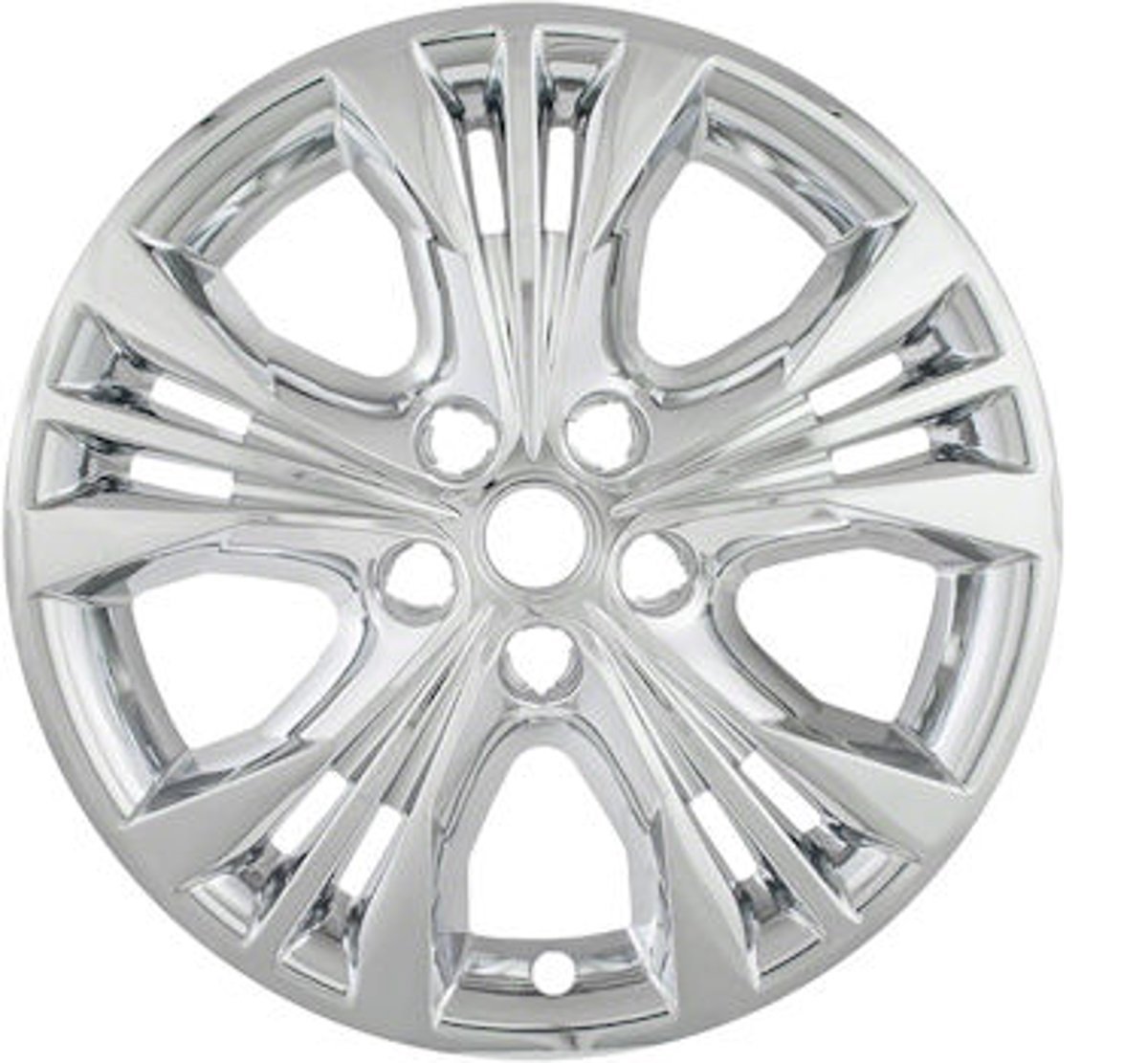 18 in. Bolt on Silver Finish Hubcaps, Wheel Covers - Set of 4