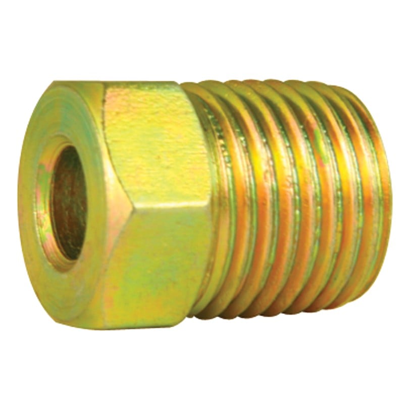0.18 in. Steel Tube Nut with 0.43 - 24 Inverted Thread Diameter
