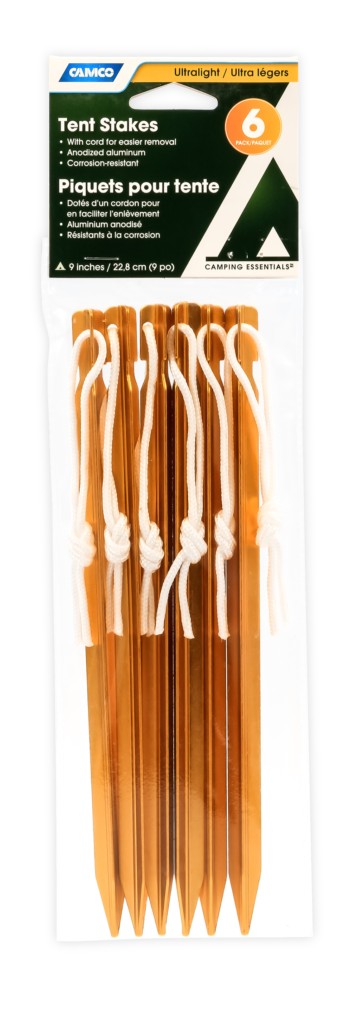 Picture of Camco C1W-51104 9 in. Ultralight Tent Stakes&#44; 6 per Pack