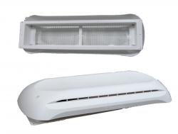 RV Refrigerator Roof Vent Complete Lid Base, Polar White