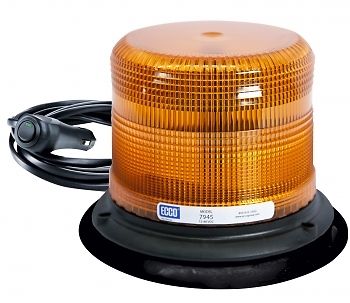 Ecco 7945 Series Pulse II 12-48VDC Amber Vaccum Mount LED Beacon Light - 7945A-VM