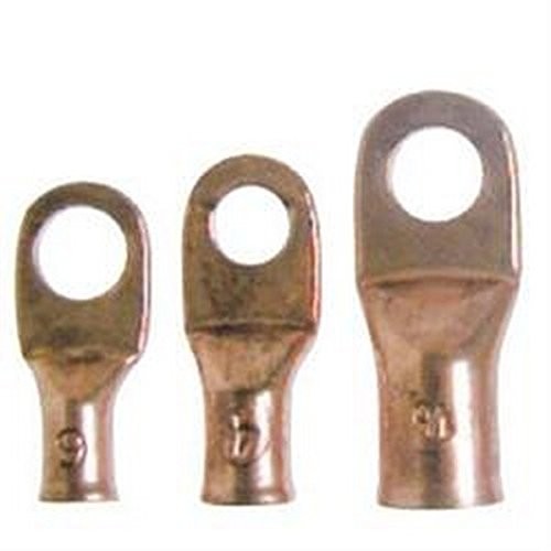 0.37 in. Battery Cable Stud Copper Lug - 2 Gauge - Pack of 2