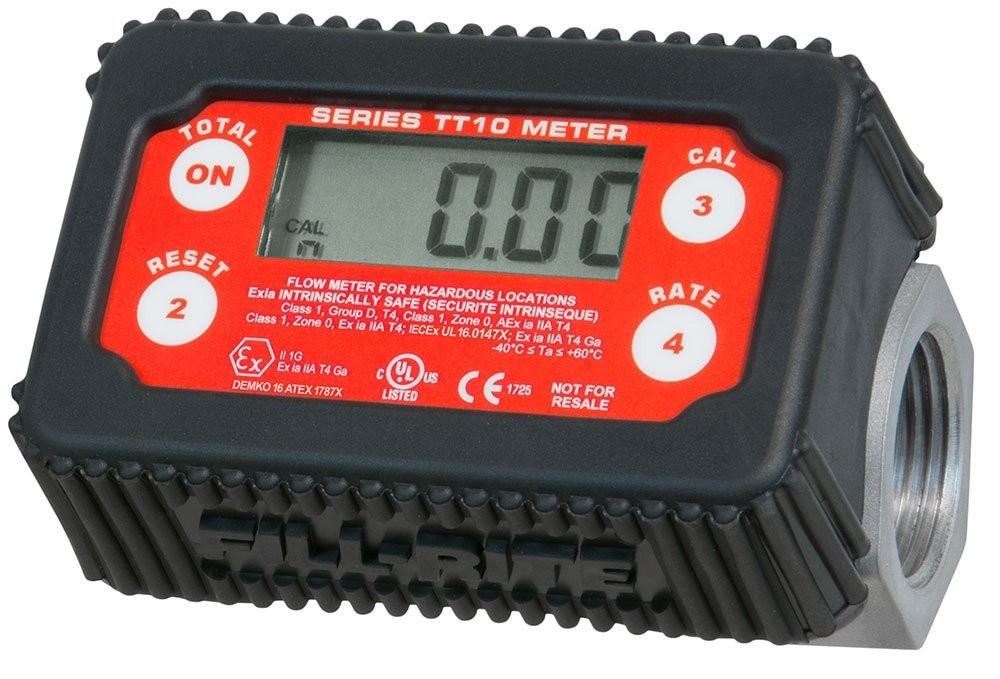 Inline Turbine with 1 in. NPT Aluminum Meter - Fuels