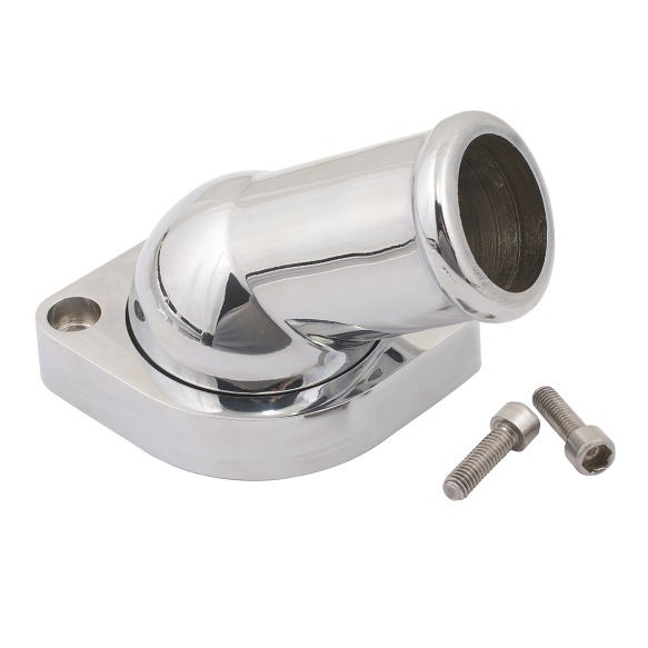 Chrome Swivel Water Neck Outlet for GM & Chevrolet LS Engine