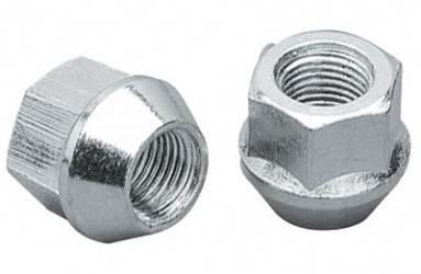 LUG NUTS 12 Millimeter X 1.5 Thread Size; Conical Seat; 0.83 Inch Overall Length; 3/4 Inch Hex Size