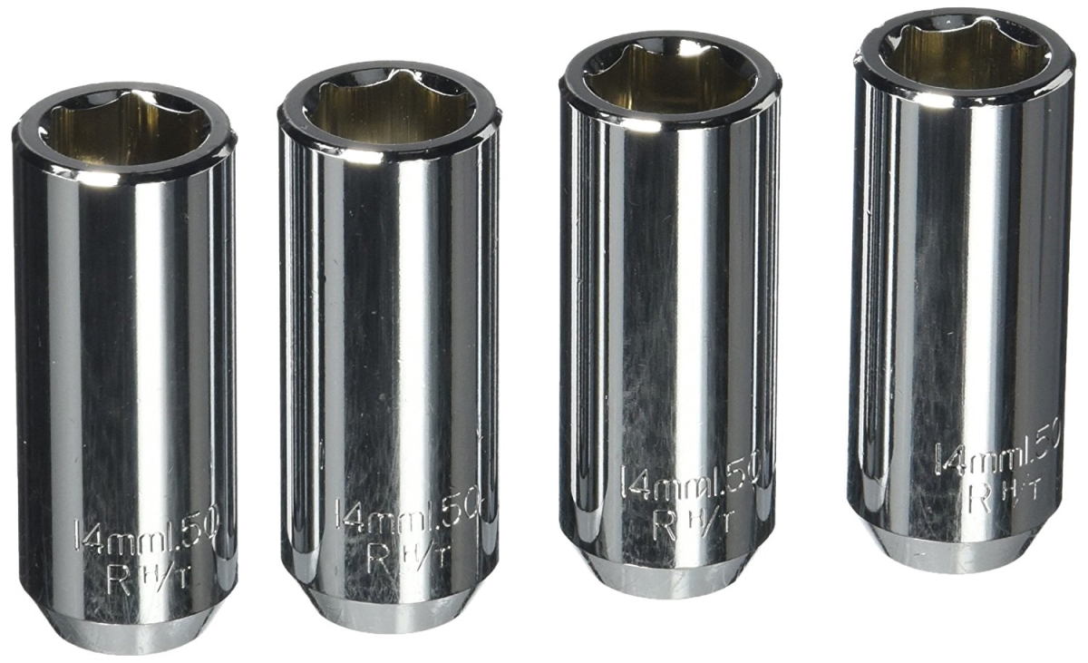 LUG NUTS 14 Millimeter X 1.5 Thread Size; Conical Seat; Open End Lug; 2.23 Inch Overall Length