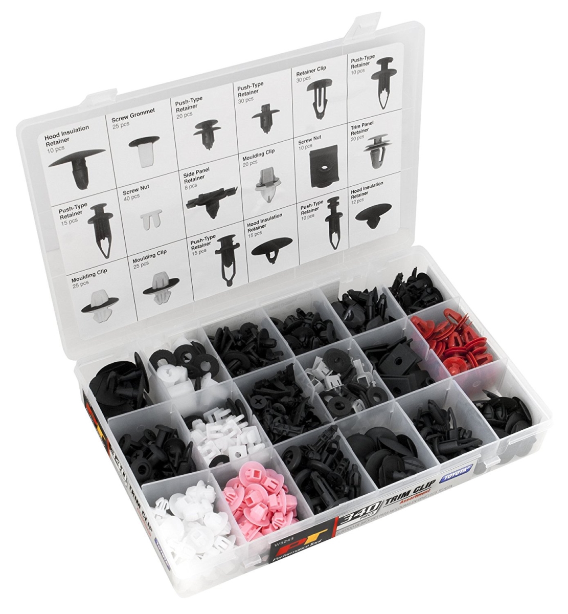 W5243 Toyota Trim Clip Assortment - 340 Pieces