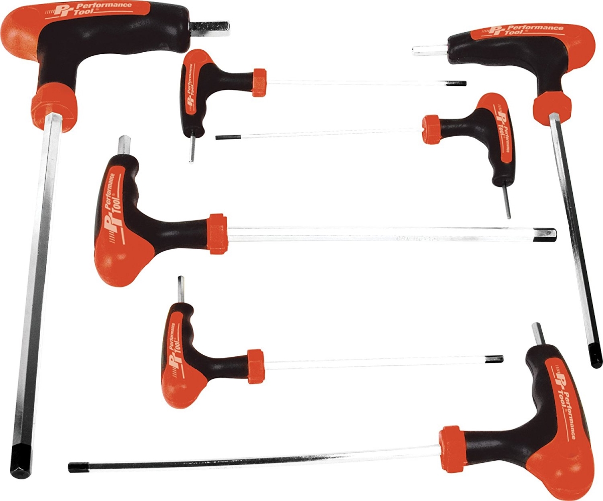 Performance Tool 7-Piece SAE T-Handle Hex Key Set (W1711)