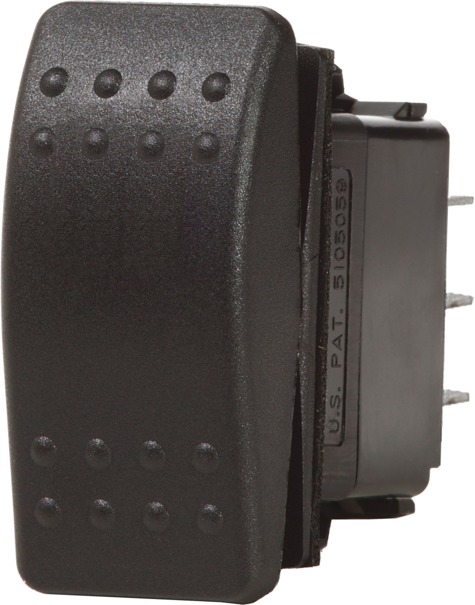 Blue Sea 7938 Contura II Switch DPDT Black - (ON)-OFF-(ON)