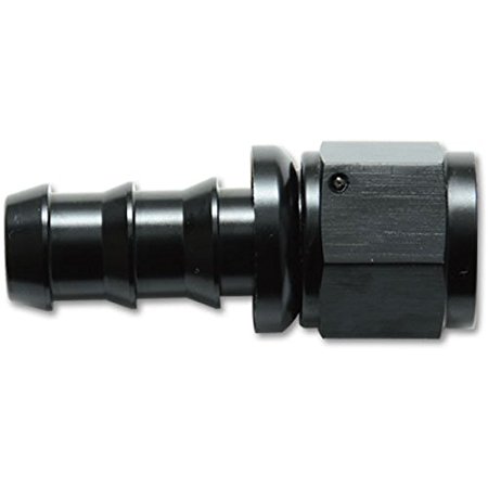 22008 8 AN Straight Push-On Hose End Fitting - Black - 8 AN