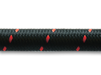 11964R 4 AN x 10 ft. Roll Nylon Braided Flex Hose - Black & Red