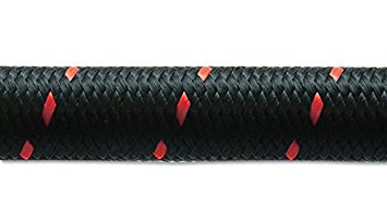 11966R 6 AN x 10 ft. Roll Nylon Braided Flex Hose - Black & Red