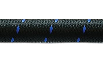 11968B 8 AN x 10 ft. Roll Nylon Braided Flex Hose - Black & Blue