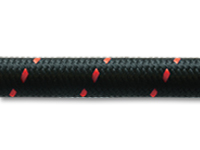 11968R 8 AN x 10 ft. Roll Nylon Braided Flex Hose - Black & Red