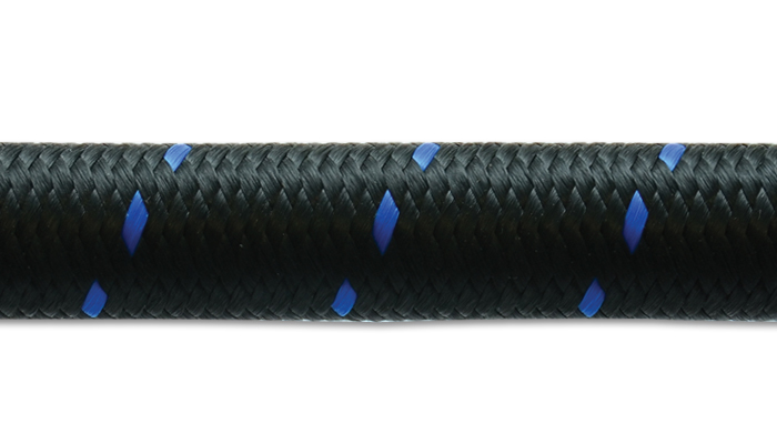 11988B 8AN Nylon Braided Flex Hose, Roll of Black & Blue
