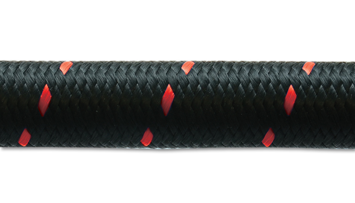 11990R 10AN Nylon Braided Flex Hose, Roll of Black & Red