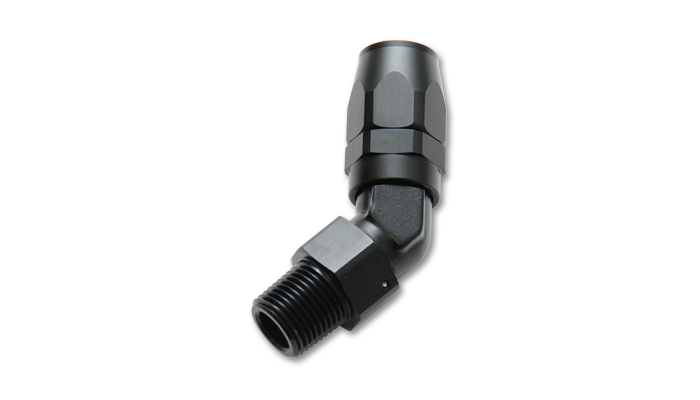 26403 0.25 in. NPT Pipe Thread 45 deg 8AN Male Hose End Fitting