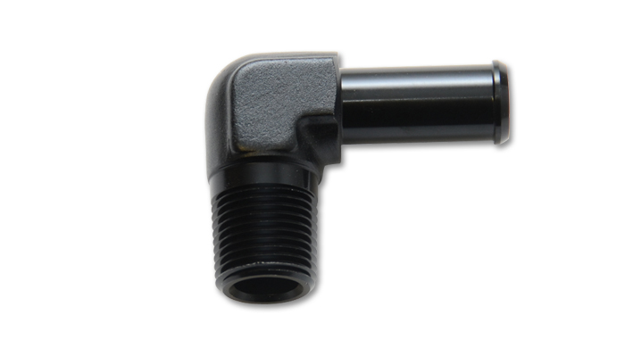 11232 0.38 x 0.5 in. 90 deg Barb Straight Fitting, Aluminum