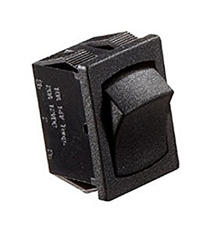 BLACK ROCKER SWITCH, 10 A, ON/OFF - SPST - CUT-OUT .508IN X .756IN