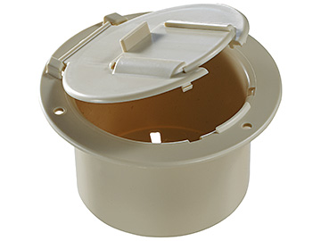 B132 Round Low Profile Hatch - Colonail White