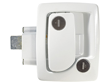 TRAVEL TRAILER LOCK-WHITE (TRIMARK 60-251 WHT)