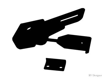 E314 Folding Camper Latch - Black