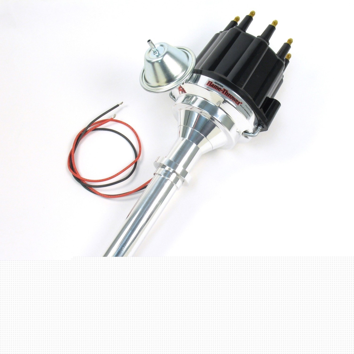 Flame-Thrower Plug & Play Vacuum Advance Black Male Cap Billet Electronic Distributor