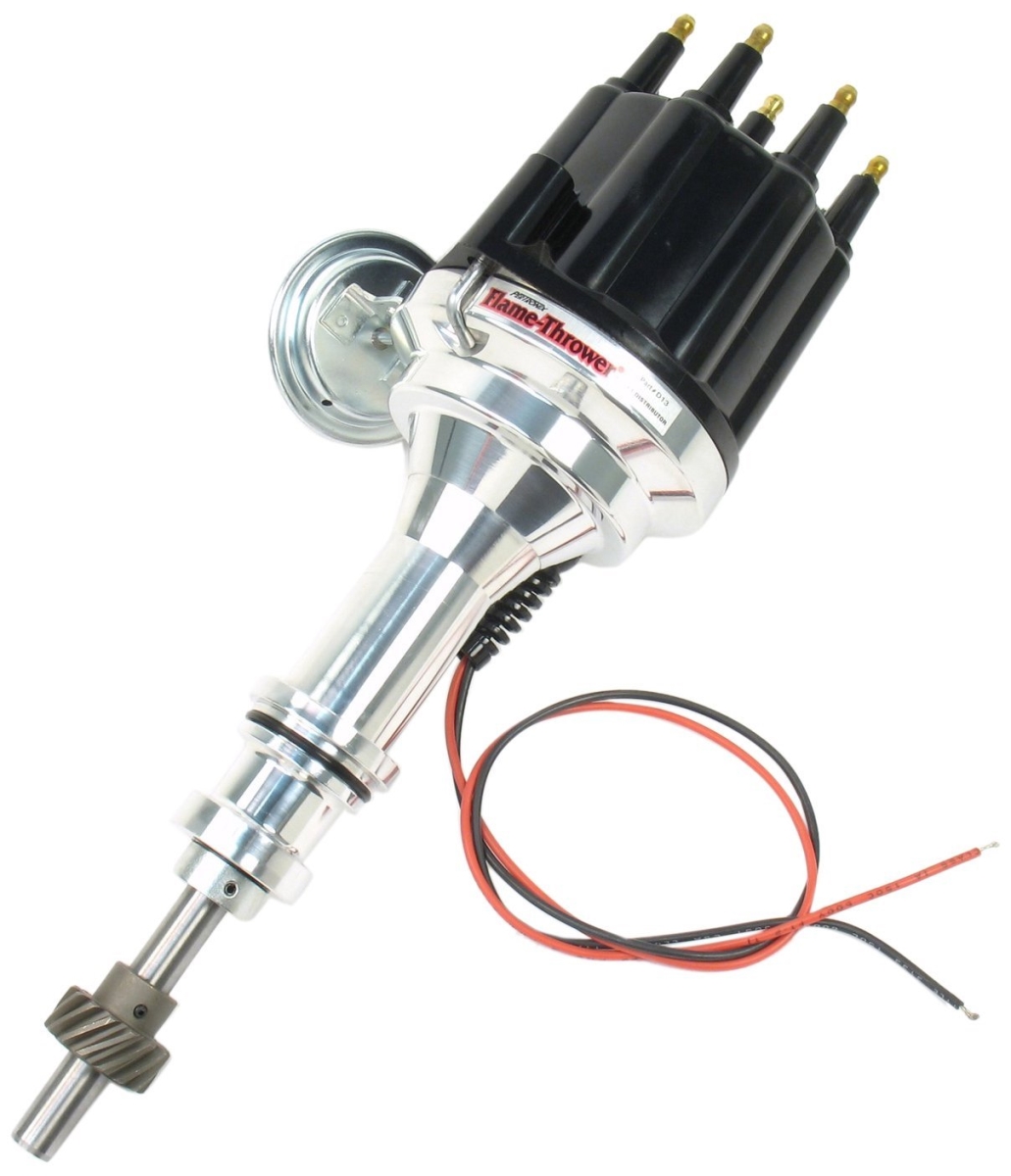 Billet Distributor Male Black Cap for Ford SB - Black