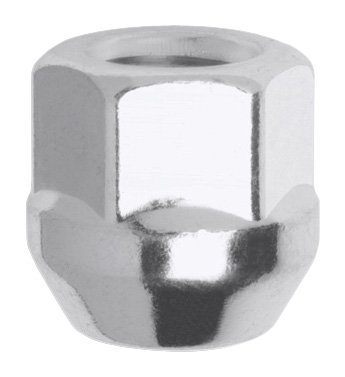 Chrome Lug Nuts - Silver - 0.5 in. - Set of 20 - Durable Acorn Bulge Design
