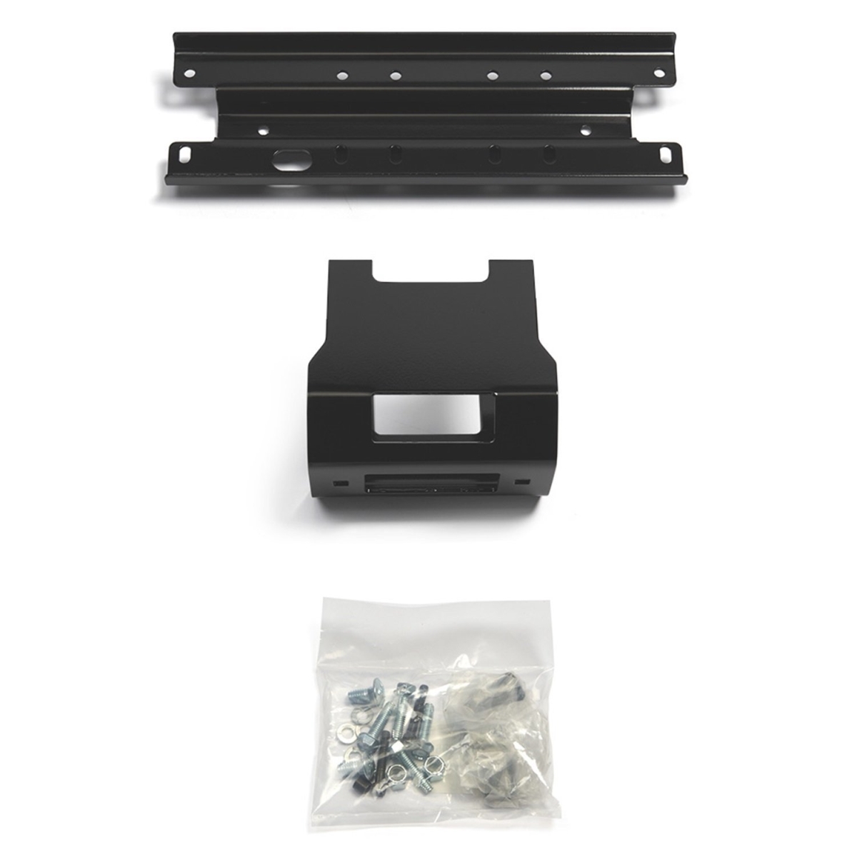 Winch Mount For 1500 to 3500 Pound Winches; Fixed Mount; Powder Coated; Black