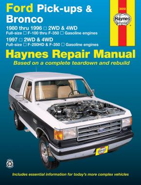 36058 Repair Manual for Ford Pickup & Bronco 1980-1996