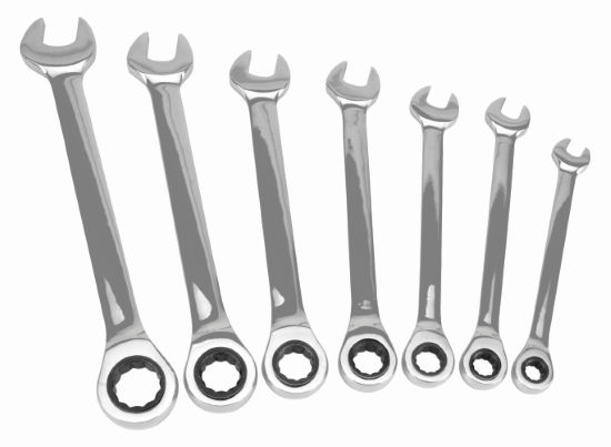 W1092 METRatcheting Wrench Set - 7 Piece