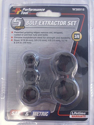 W38918 0.37 in. Dr. Bolt Extractor Set - Pieces 5