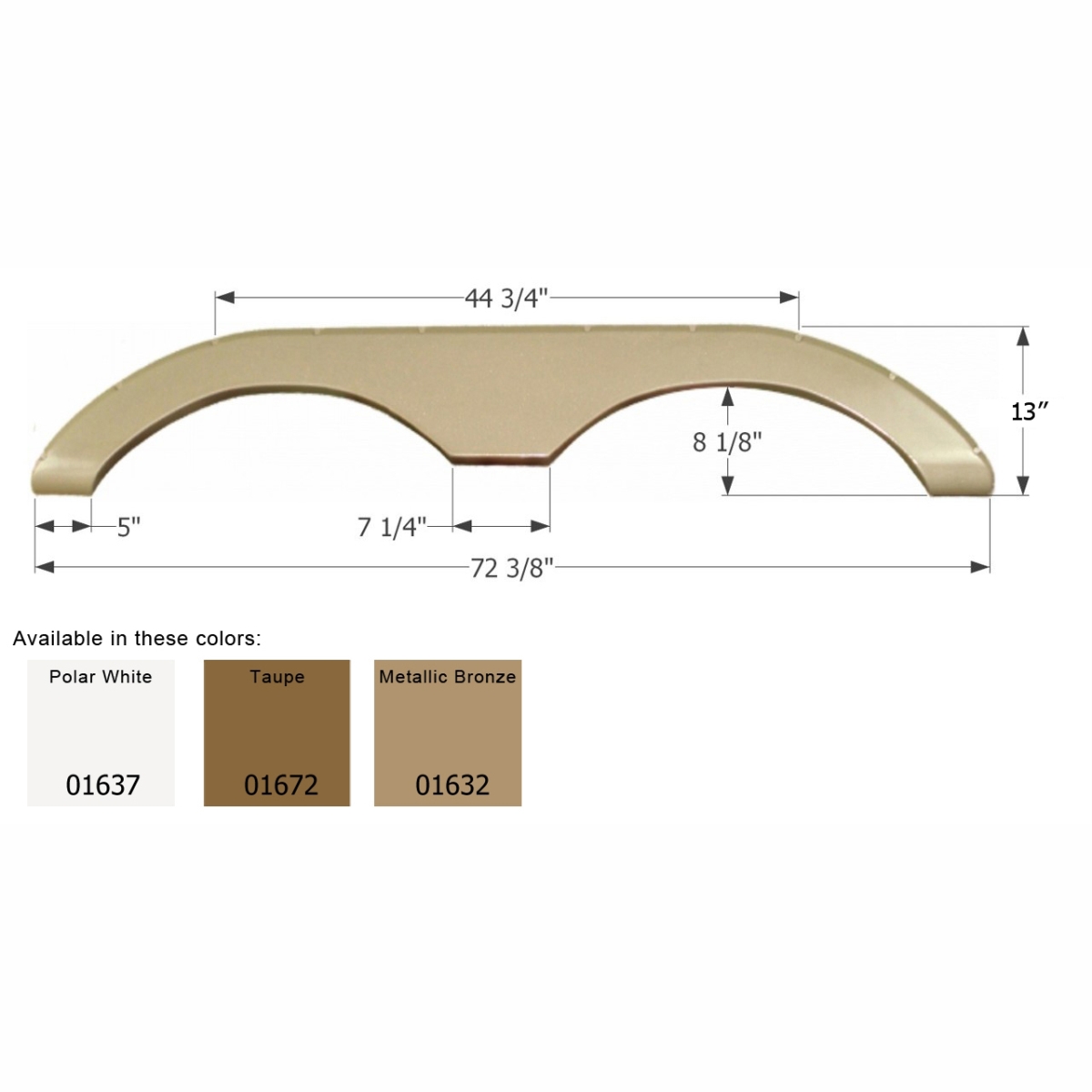 Icon Technologies Fender Skirt, Tandem, Keystone, FS774, Taupe | ABS Plastic | Camping World