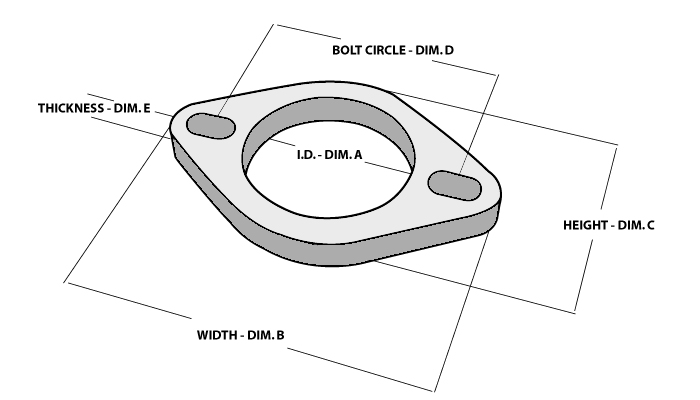 1474S 2.75 in. ID 2-Bolt Stainless Steel Flange