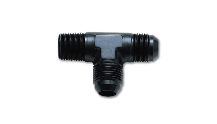 10470 0.125 in. NPT x -3 AN Flare to Pipe on Run Tee Adapter Fitting