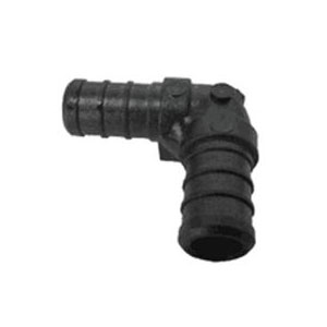 0.5 x 0.5 ft. Black Plastic Fresh Water 90 Deg Elbow