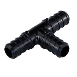 0.5 x 0.5 x 0.5 ft. Black Plastic Fresh Water Tee