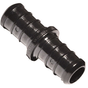 0.5 in. Crimp Black Plastic Fresh Water Straight Fitting