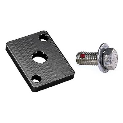 Oil Pump Block Off Plate, Blue anodized