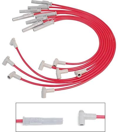 8.5 mm Ignition Spark Plug Wire Set - Red