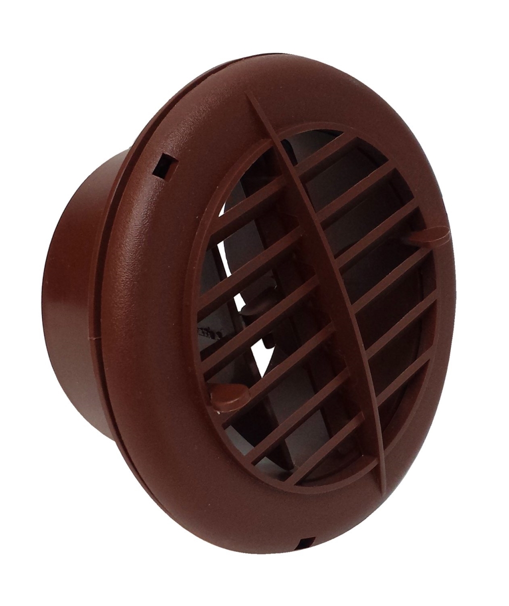 Round Heating & AC Register, Brown - Carded
