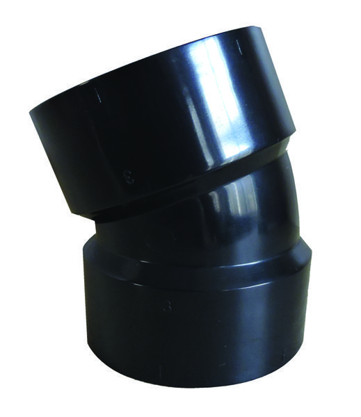 DWV 22.5 deg Elbow, 3 in. Hub