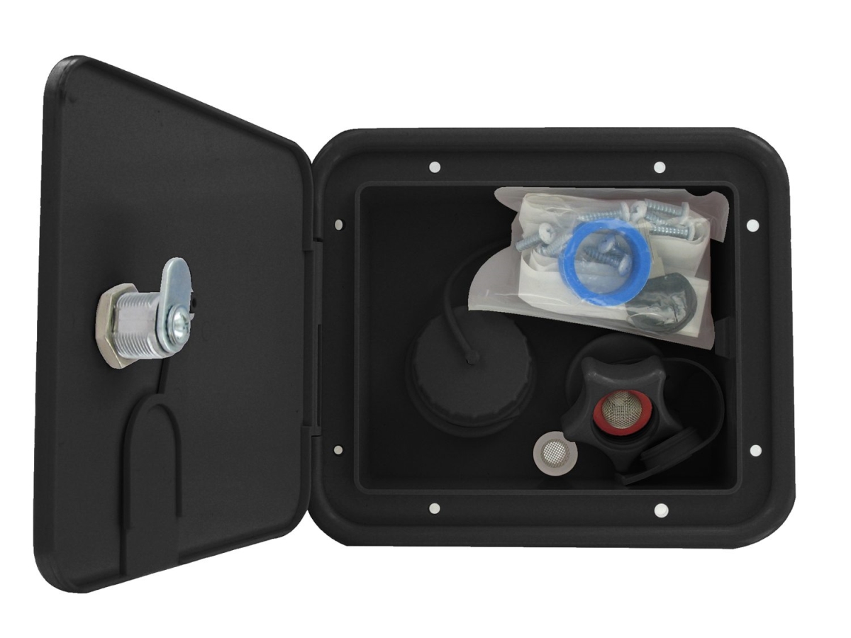 Gravity & Brass City Water Inlet Hatch, Black