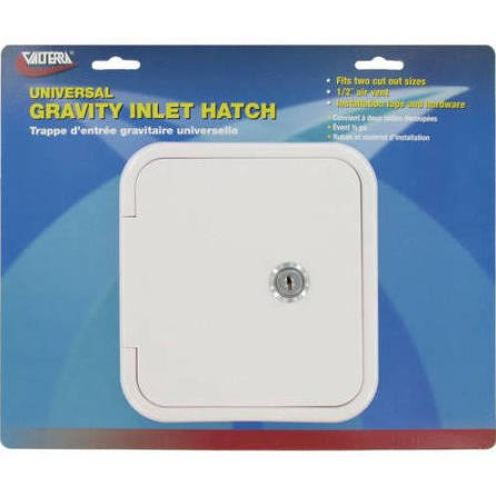 Valterra V46-A012002VP Universal Gravity Inlet Hatch, White